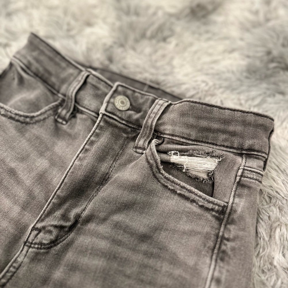 American Eagle Outfitters High Rise Gray Jeans